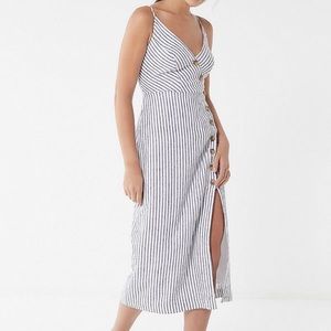 EUC Urban Outfitters Amber Stripped Linen dress